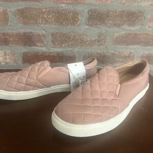 Quilted Pink Slip-On Sneakers